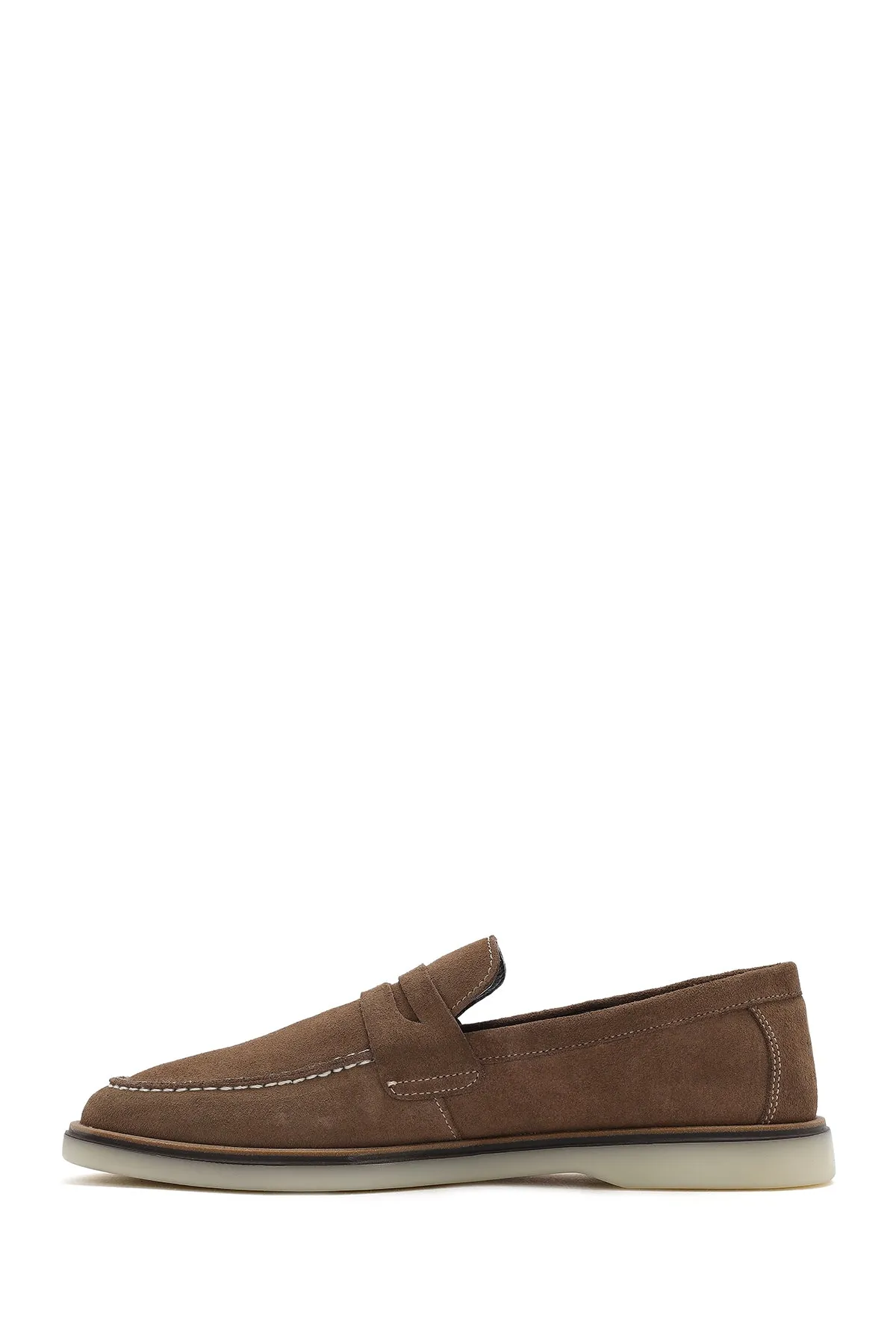 Erkek Vizon Süet Deri Casual Loafer