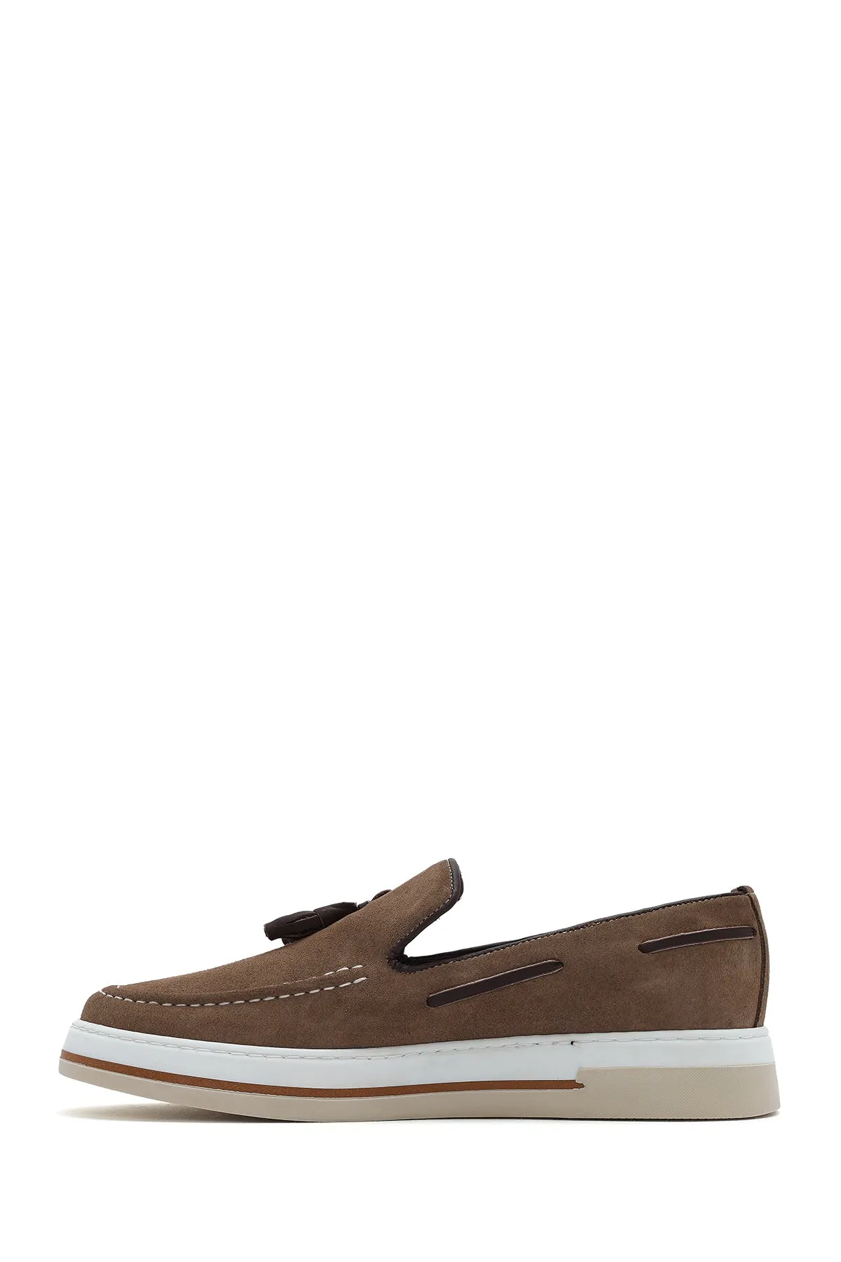 Erkek Vizon Süet Deri Casual Loafer