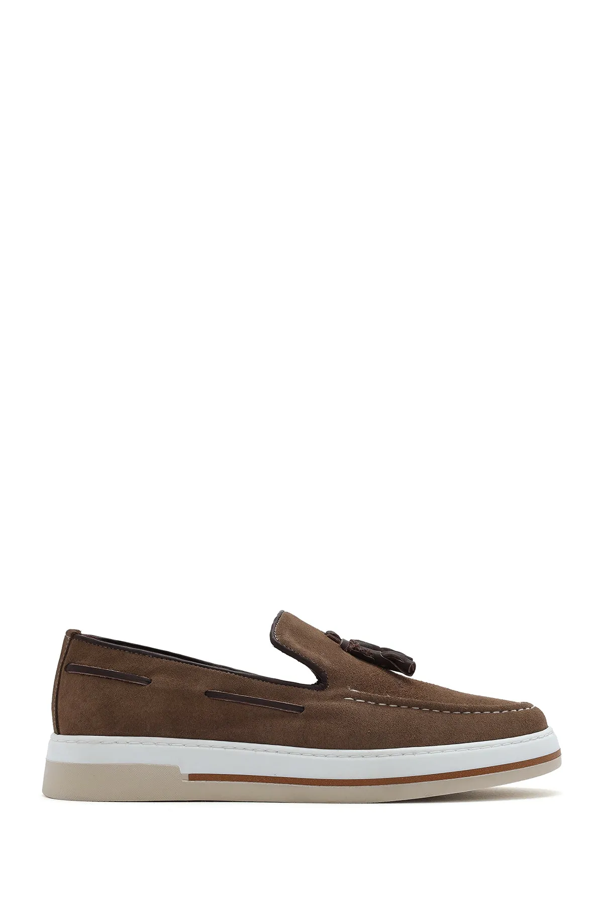 Erkek Vizon Süet Deri Casual Loafer