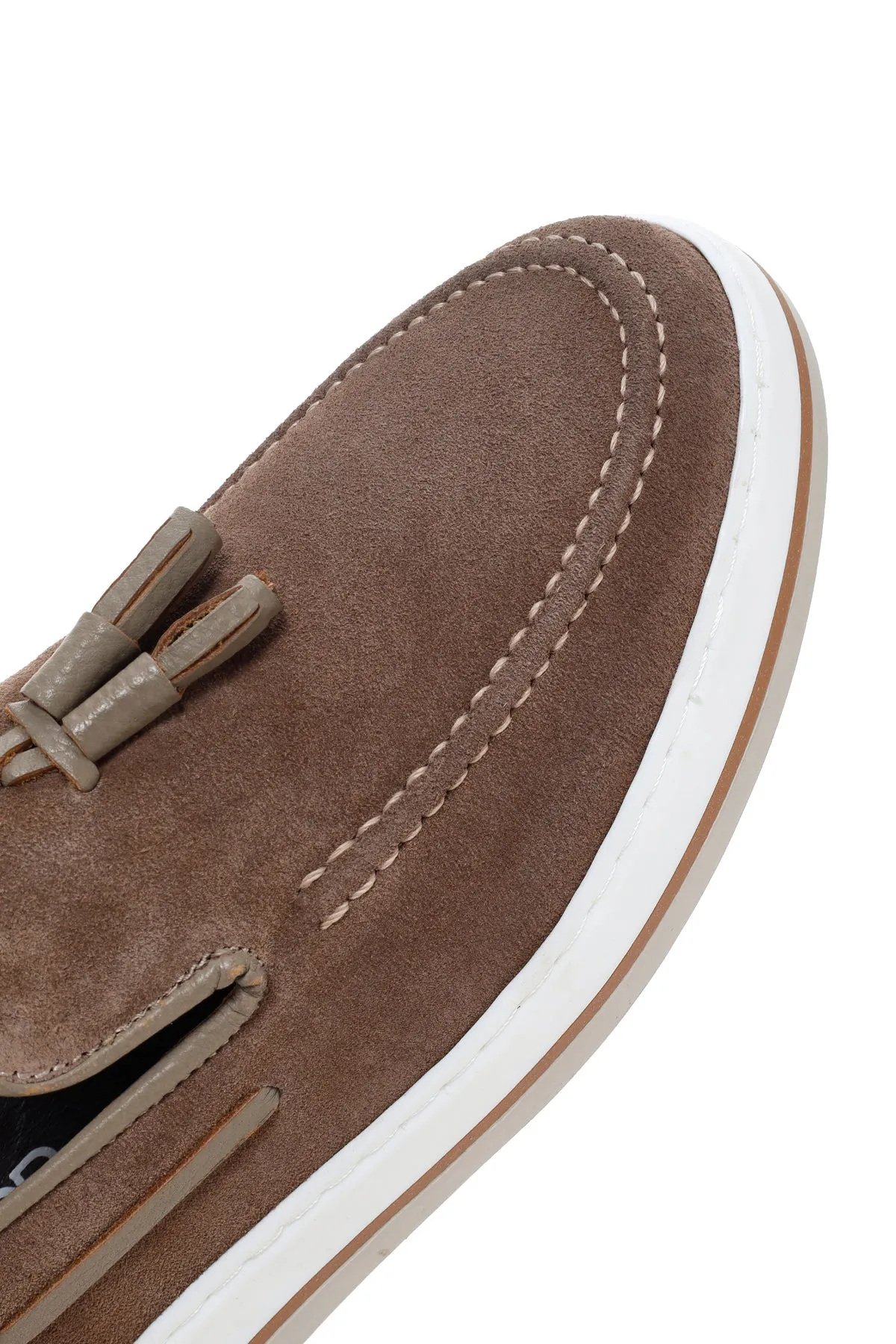 Erkek Vizon Süet Deri Casual Loafer
