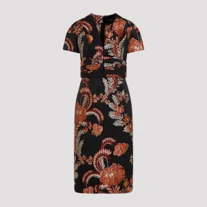 ETRO Elegant Jacquard Midi Dress