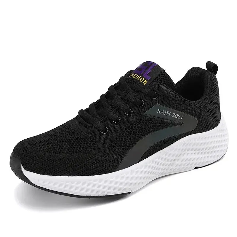 Fashion Reflective Design Athletics Running Shoes Women Breathable Soft Casual Sneakers Ladies Non-slip Comfortable Jogging Shoes