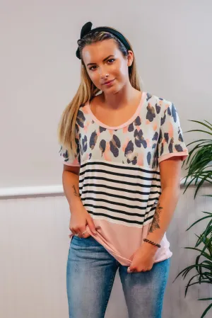 Feather and Stripes Top