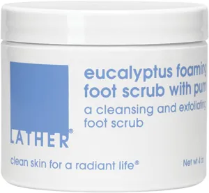 Foot Scrub with Pumice Stone - Gentle Exfoliating Foaming Foot Scrub for Skin - Cracked Heel Repair for Smooth, Soft Feet - Pedicure Foot Spa | 4 Oz