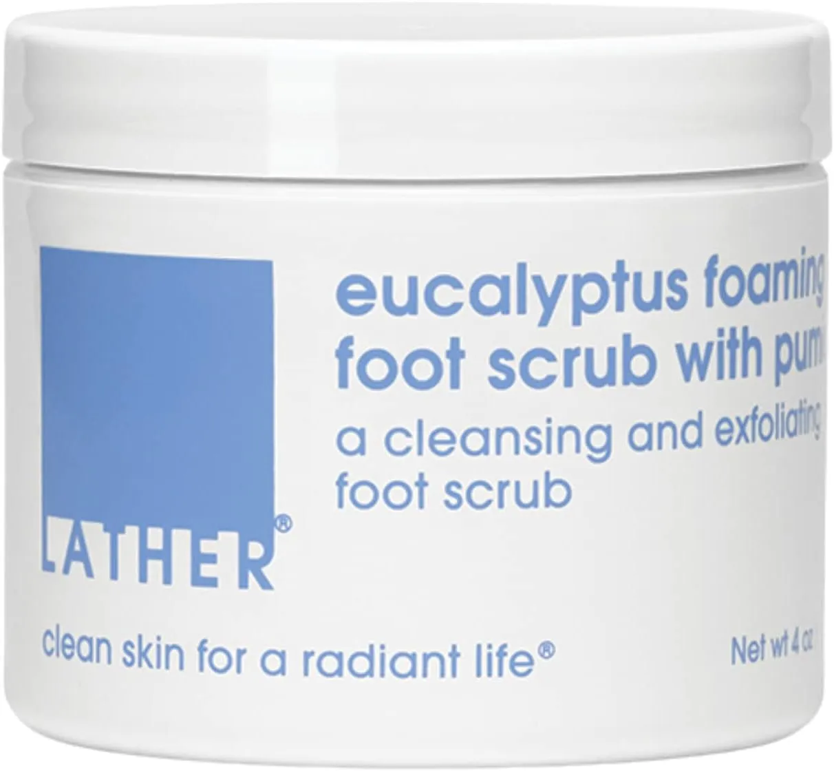 Foot Scrub with Pumice Stone - Gentle Exfoliating Foaming Foot Scrub for Skin - Cracked Heel Repair for Smooth, Soft Feet - Pedicure Foot Spa | 4 Oz