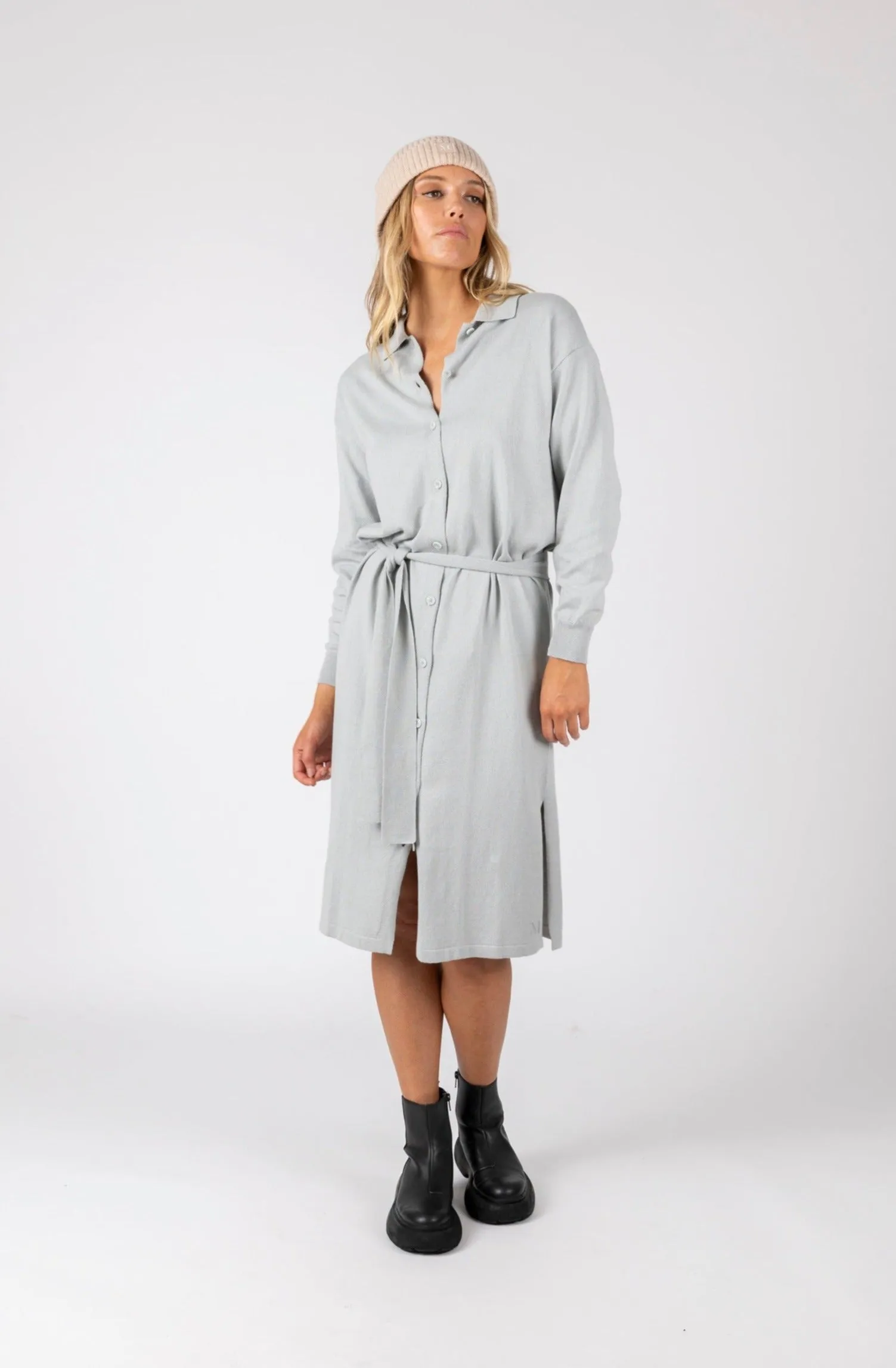 Freya Knit Dress - Sea Salt