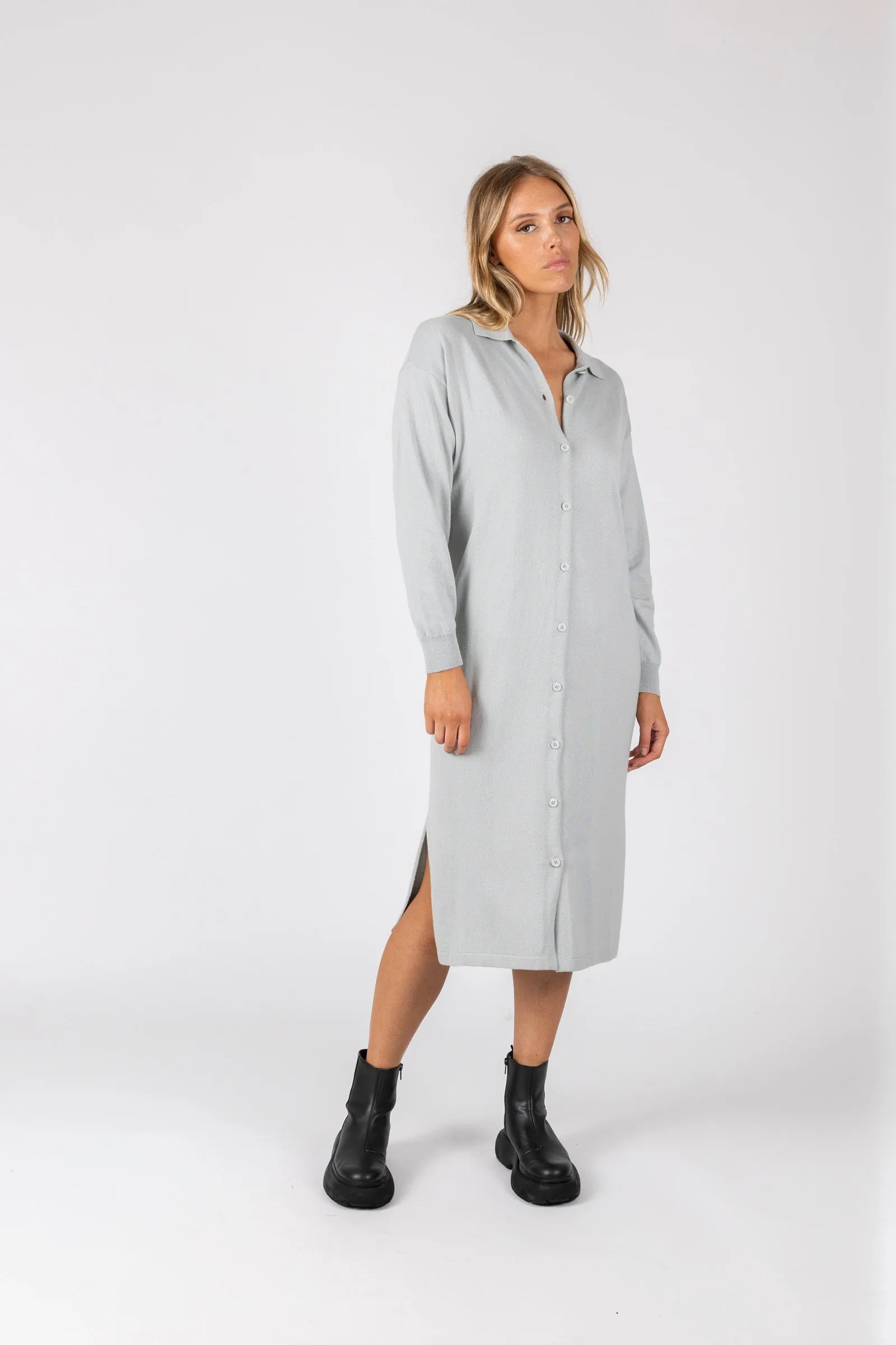 Freya Knit Dress - Sea Salt