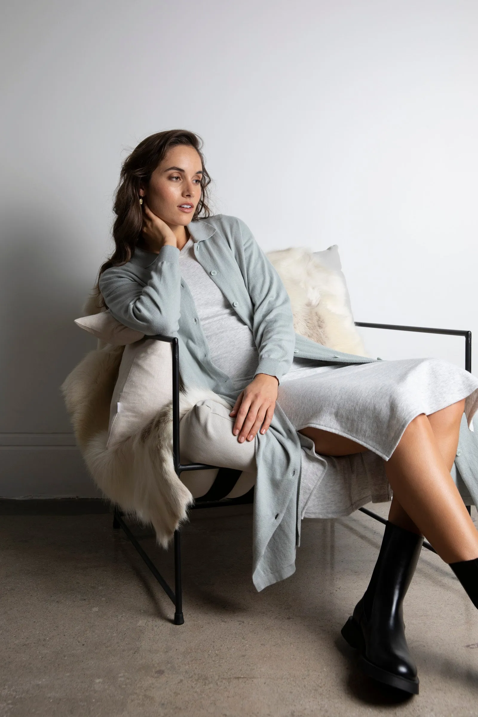 Freya Knit Dress - Sea Salt