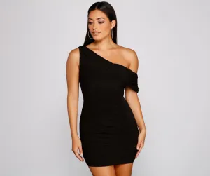 Georgia Formal One Charming Shoulder Mini Dress