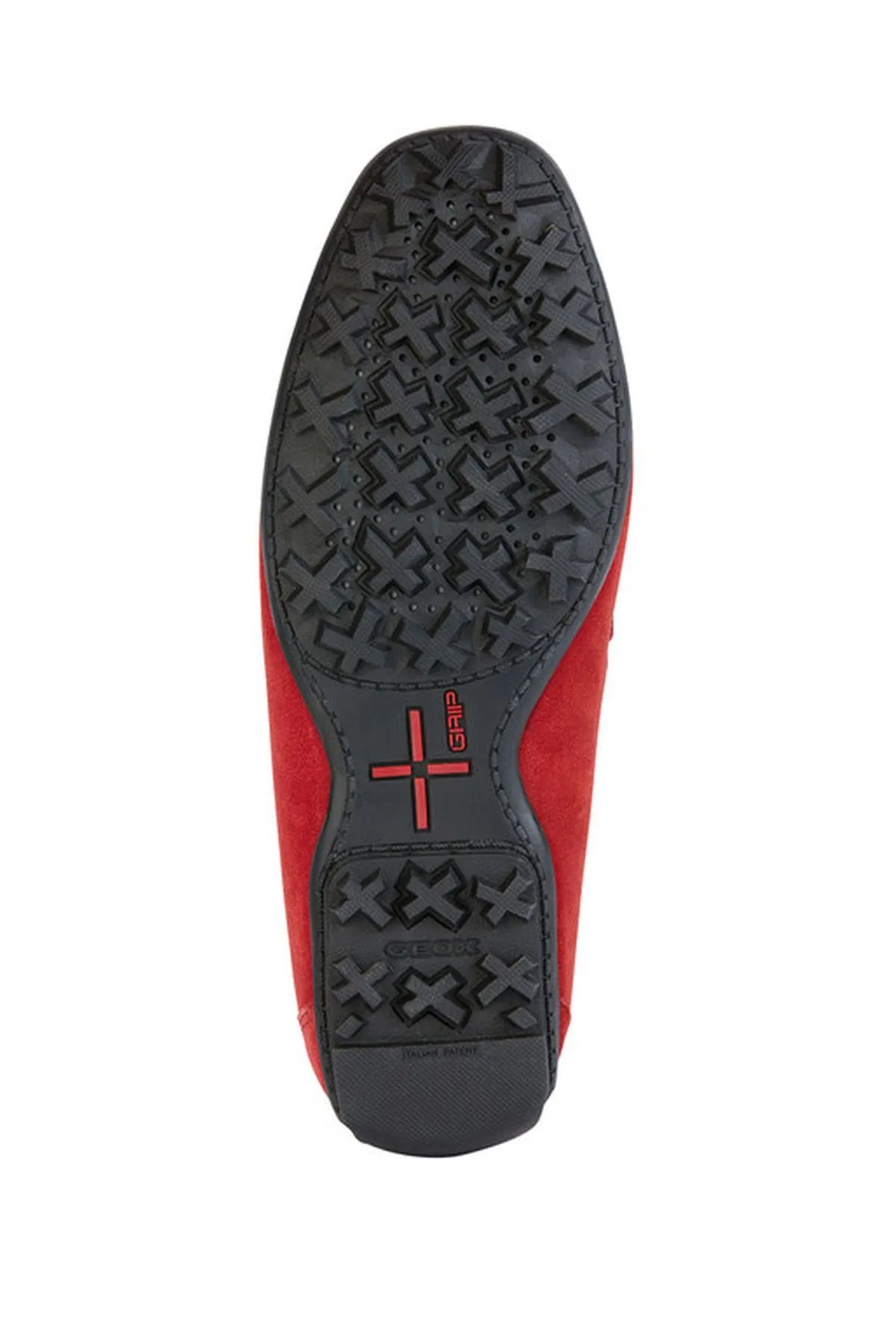 Geox Erkek Kırmızı Kosmopolis   Grip Süet Deri Casual Loafer