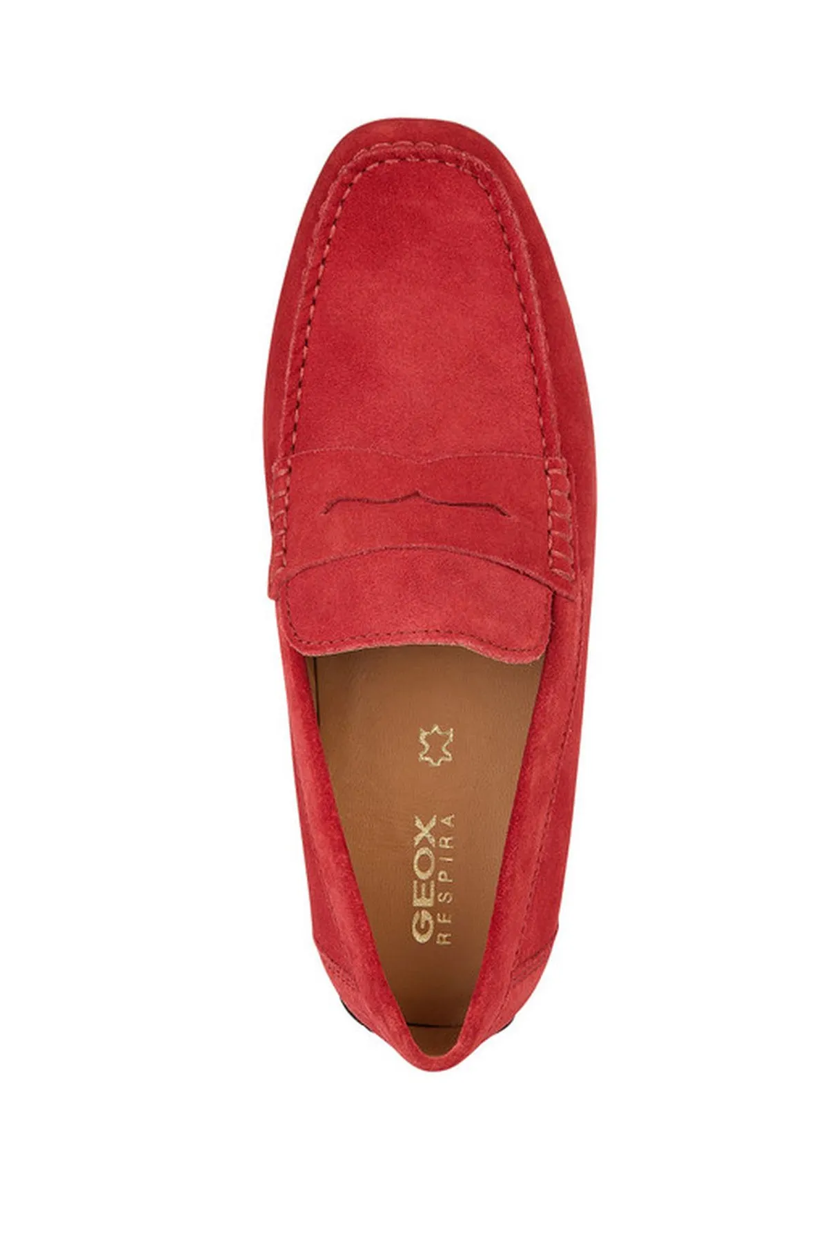 Geox Erkek Kırmızı Kosmopolis   Grip Süet Deri Casual Loafer
