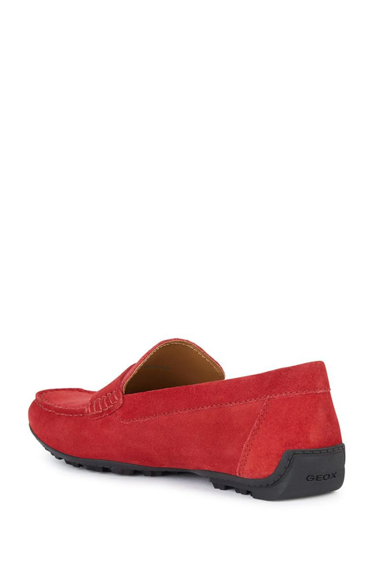 Geox Erkek Kırmızı Kosmopolis   Grip Süet Deri Casual Loafer