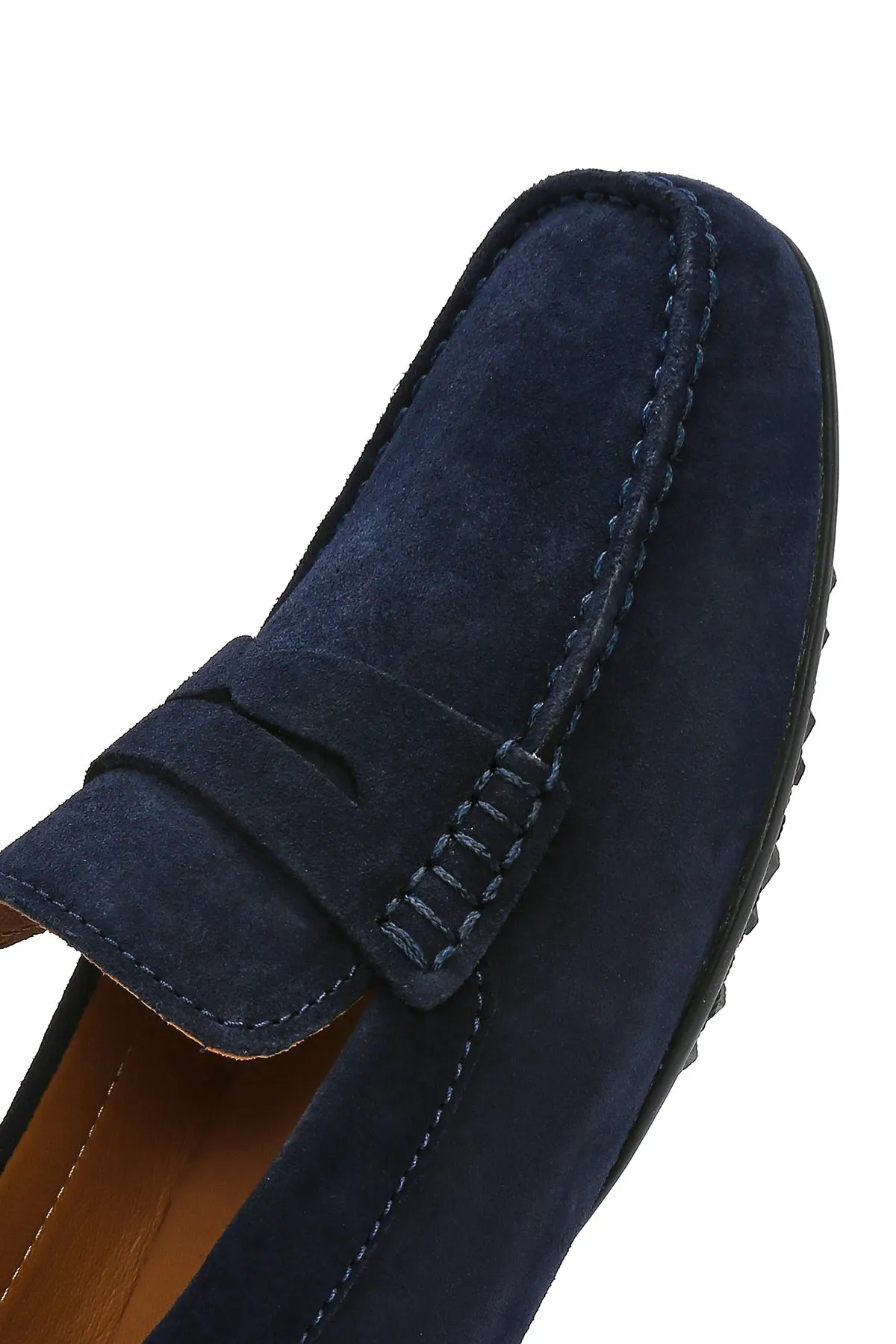 Geox Erkek Lacivert Kosmopolis   Grip Süet Deri Casual Loafer