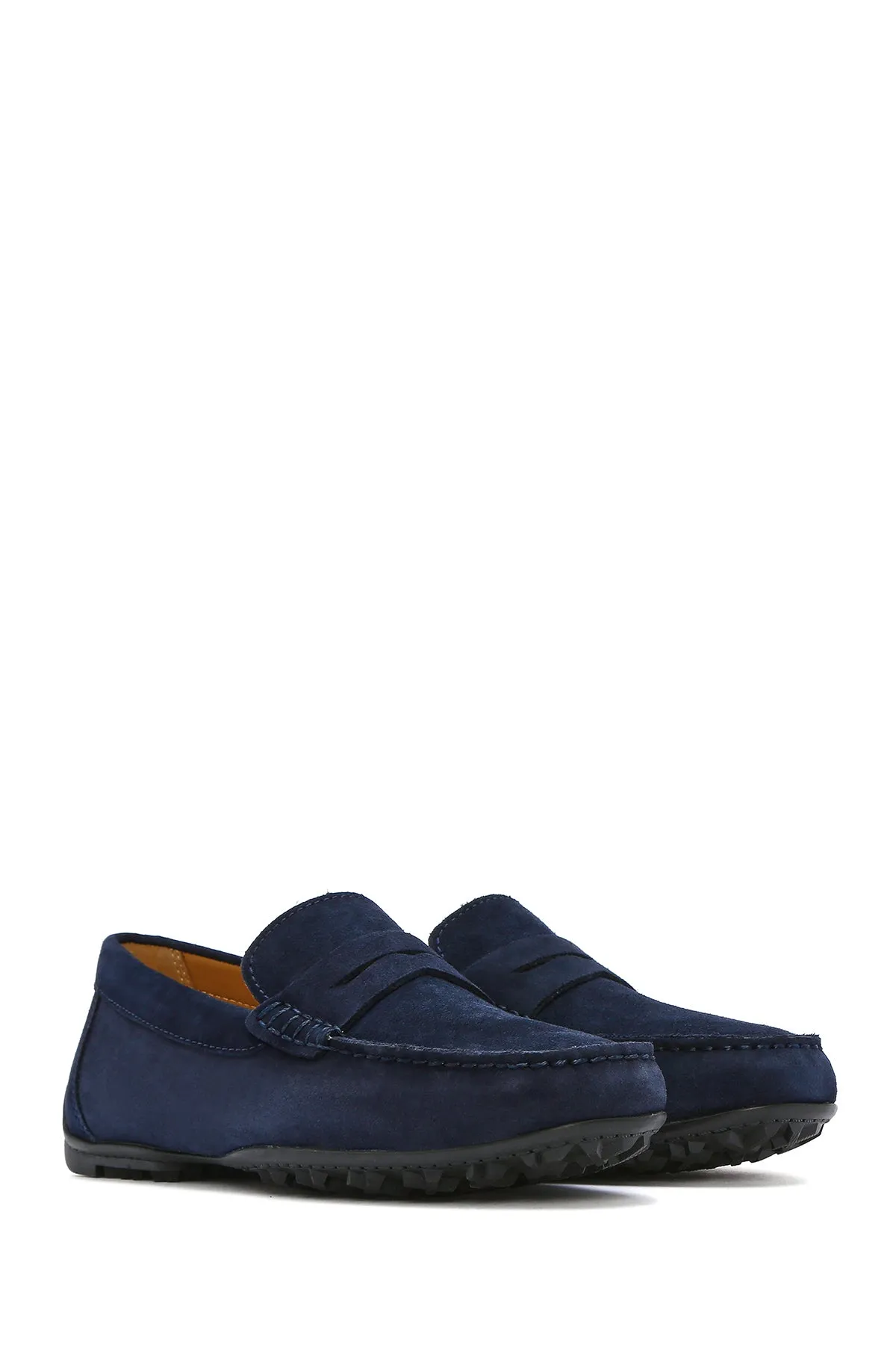 Geox Erkek Lacivert Kosmopolis   Grip Süet Deri Casual Loafer