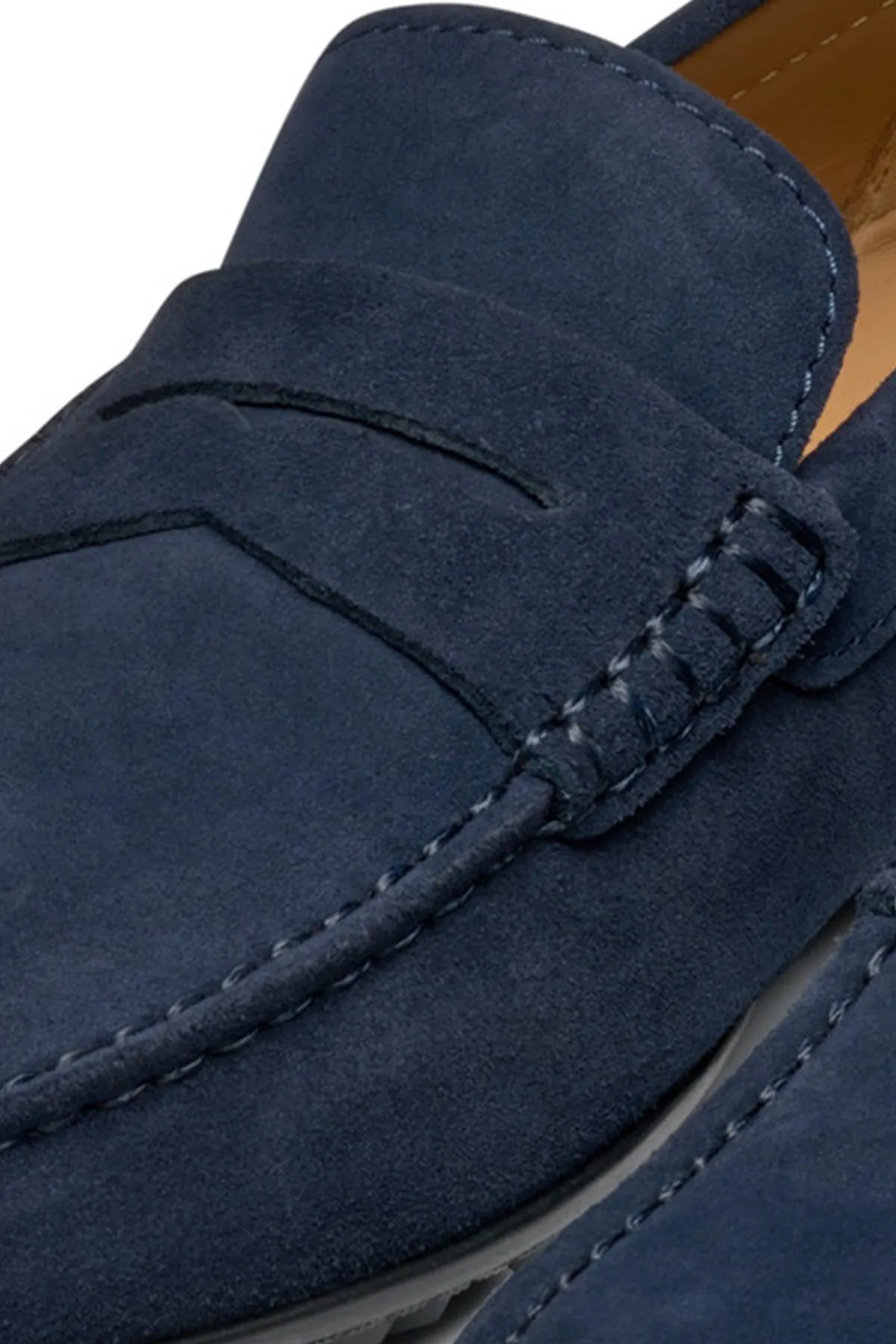 Geox Erkek Lacivert Kosmopolis   Grip Süet Deri Casual Loafer