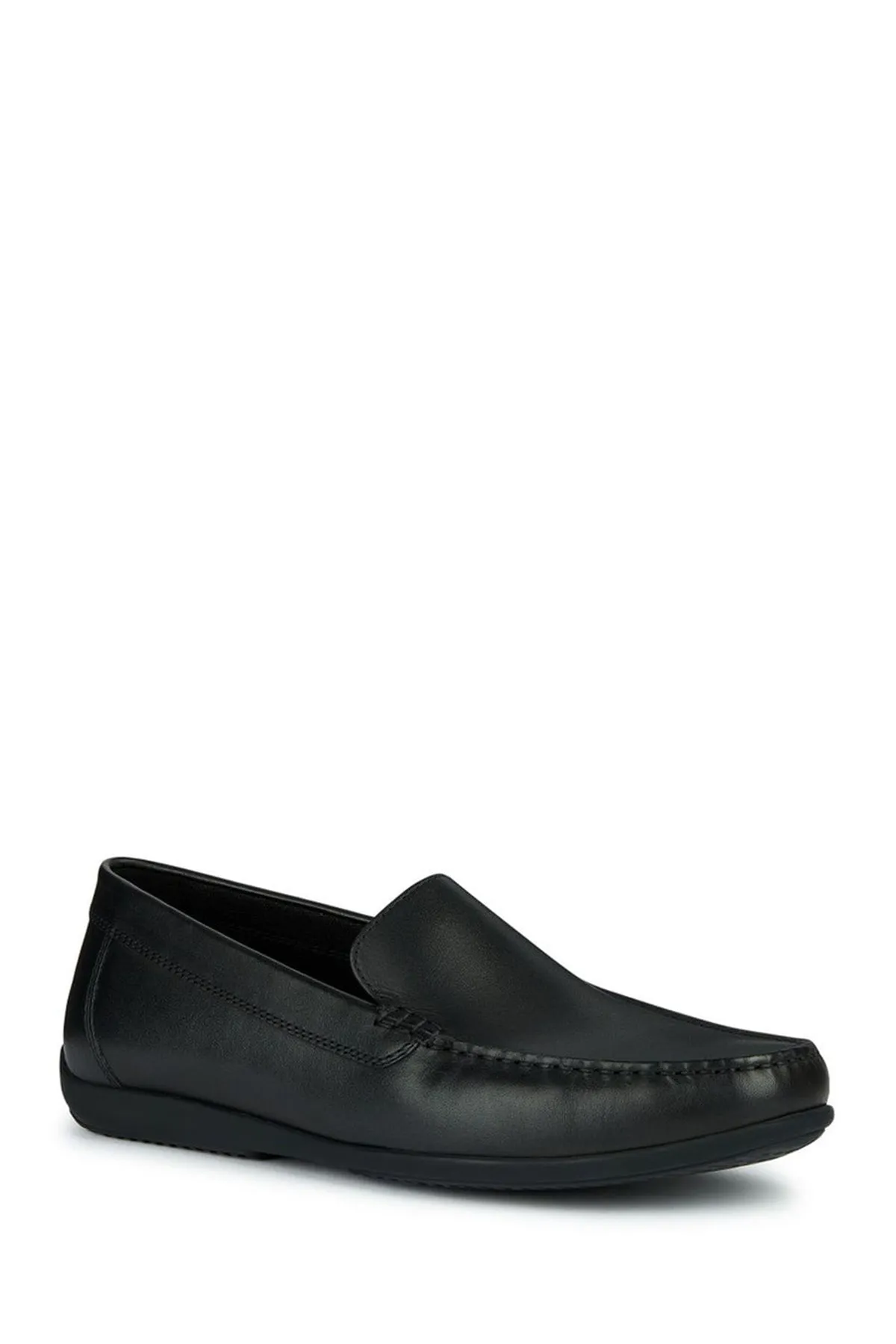Geox Erkek Siyah Ascanio Deri Casual Loafer