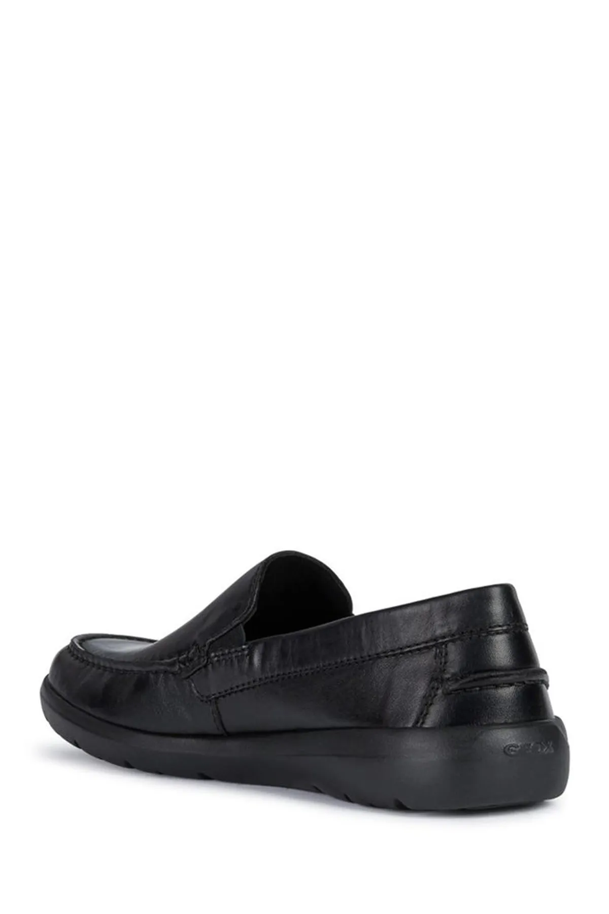 Geox Erkek Siyah Leitan Deri Casual Loafer