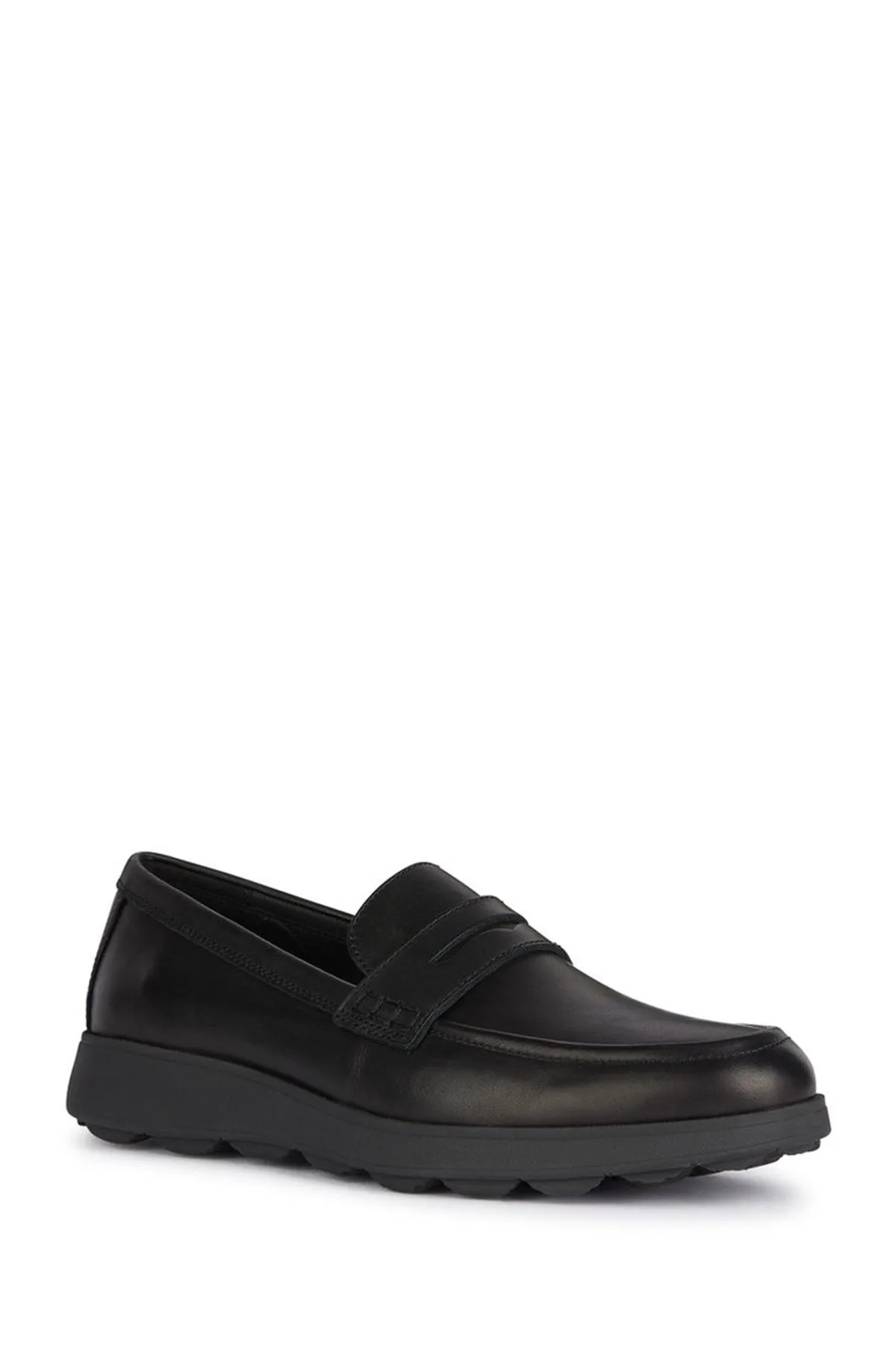 Geox Erkek Siyah Spherica Ec10 Deri Casual Loafer