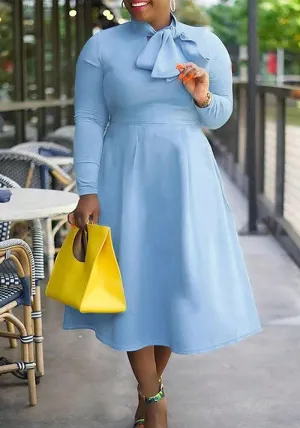 Graceful Plus Size Slim Waist Elegant Dress for Timeless Sophistication