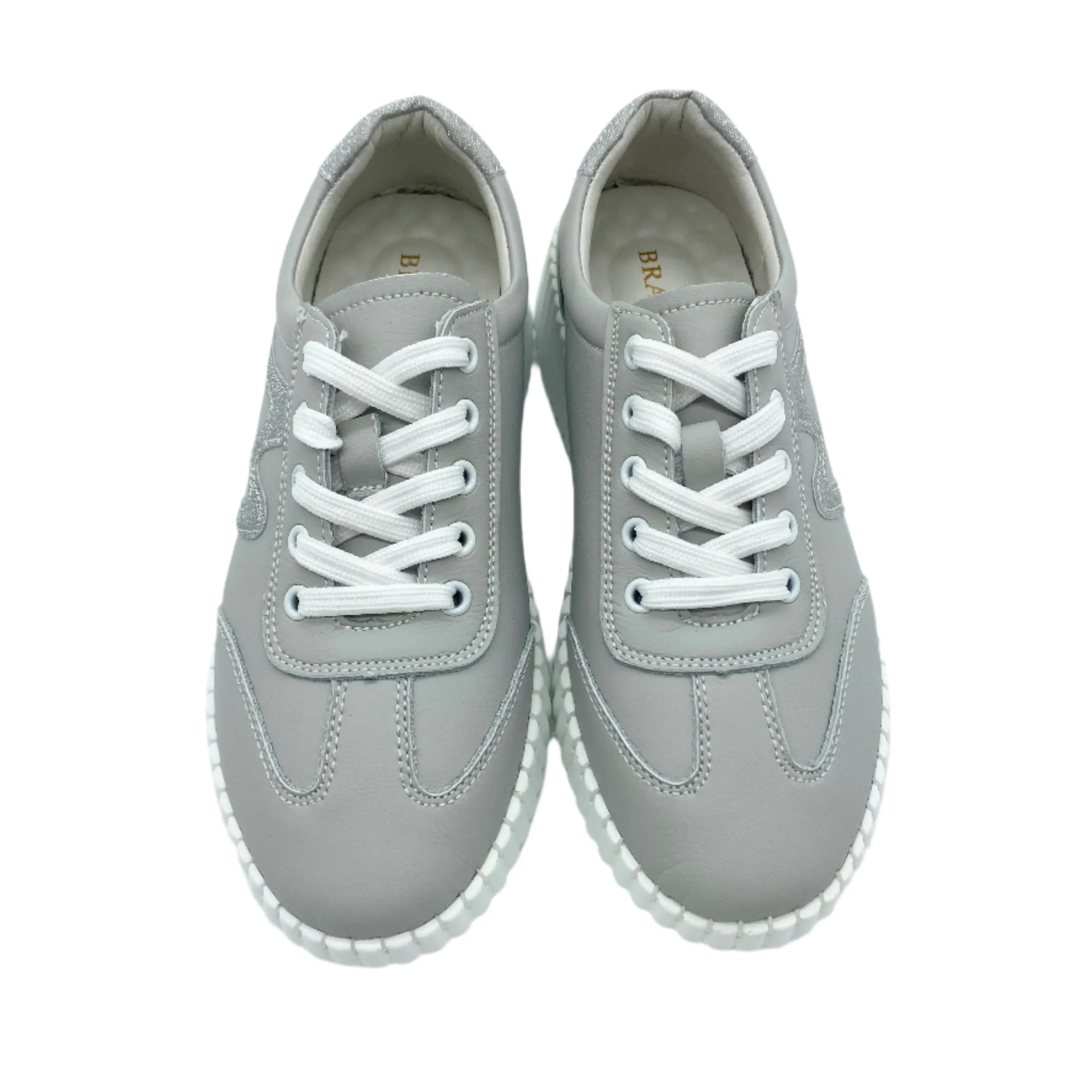 Grey sneaker with glitter detail