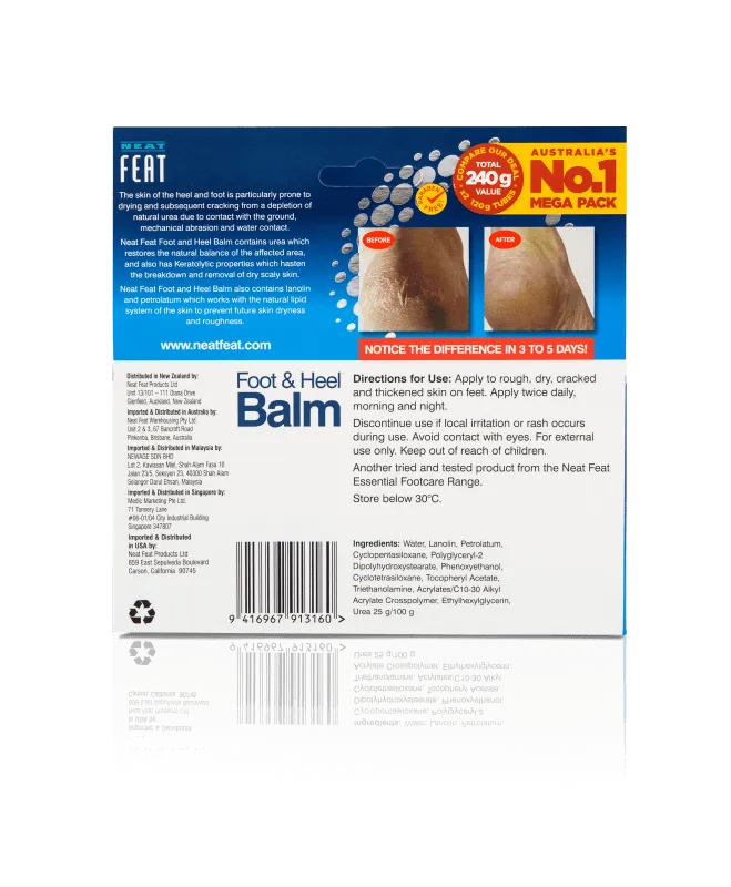 Heel Balm 120G – Mega Pack for Dry, Cracked feet