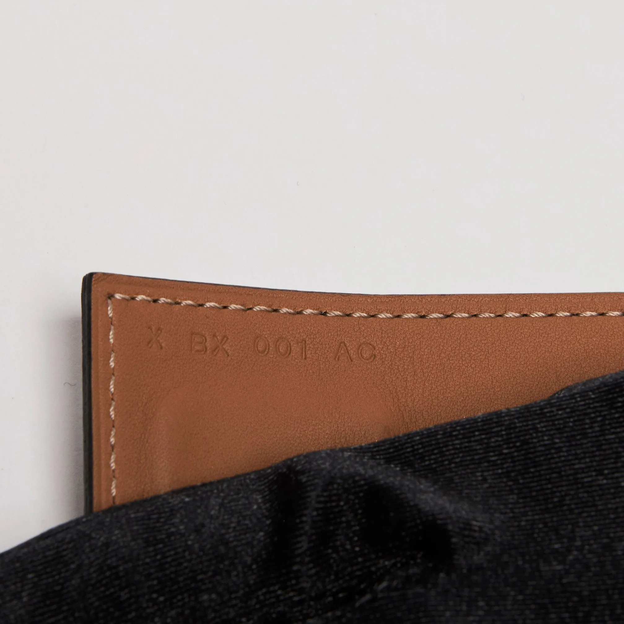 Hermes Creneau Black Leather Bracelet With Palladium Hardware