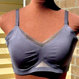 HONEYLOVE sM navy bra-no underwire-supportive-back smoothing-looks NEW