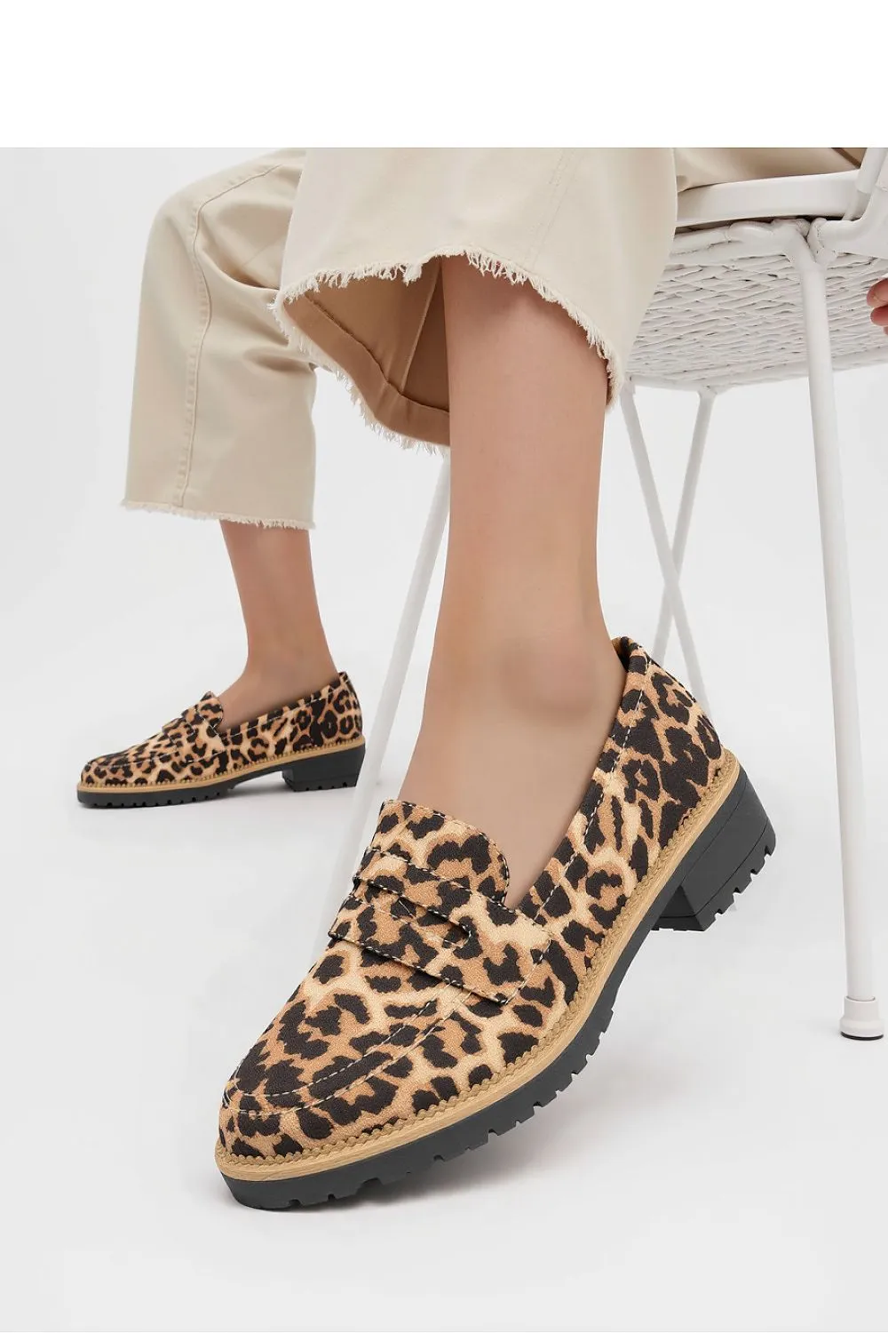 Inello Lorien Leopard Print Loafers