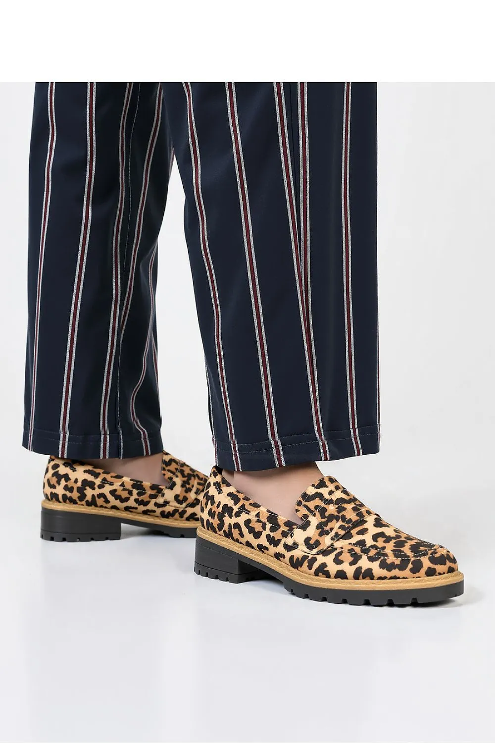 Inello Lorien Leopard Print Loafers