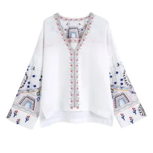 Isla Boho Embroidered Blouse