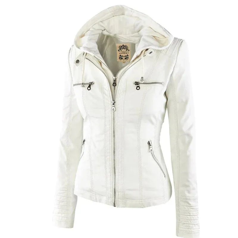 Jade | Waterproof faux leather jacket