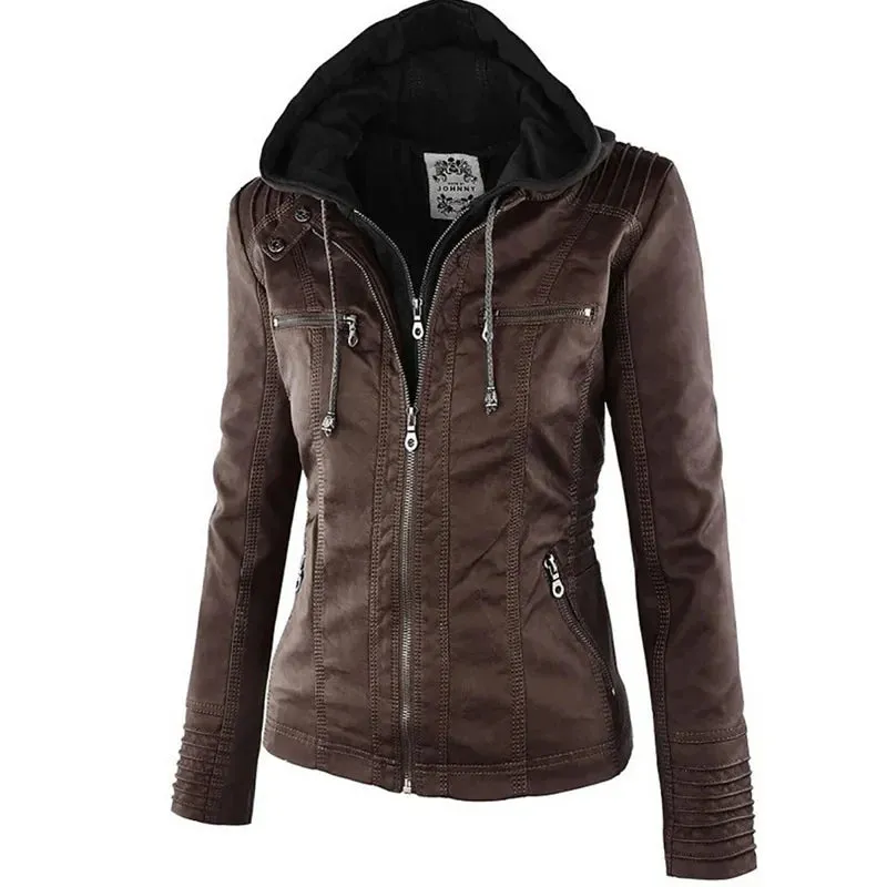 Jade | Waterproof faux leather jacket