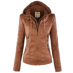 Jade | Waterproof faux leather jacket