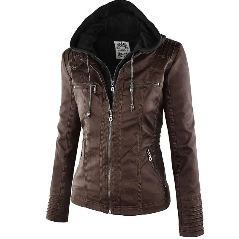 Jade | Waterproof faux leather jacket