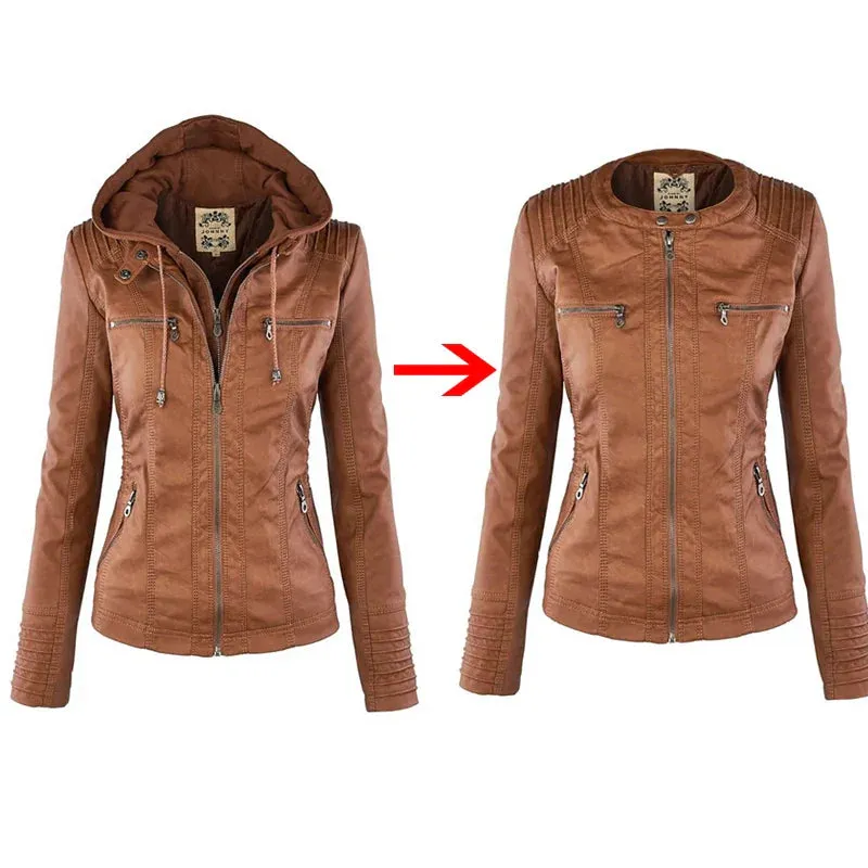 Jade | Waterproof faux leather jacket