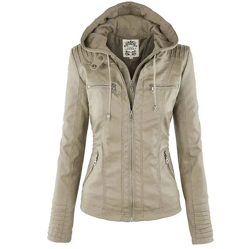 Jade | Waterproof faux leather jacket