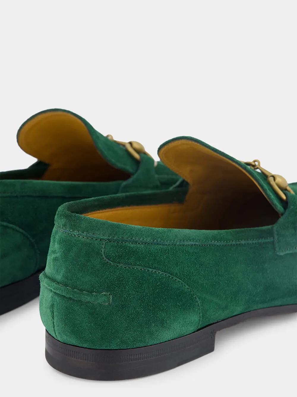 Jordaan Green Suede Loafers
