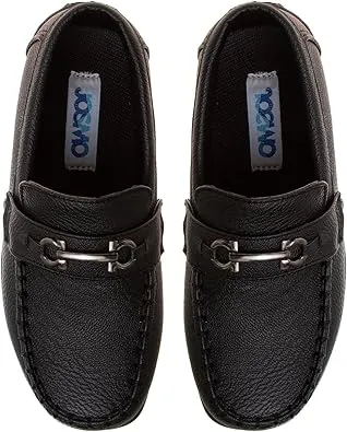 Josmo Boys’ Shoes – Casual Leatherette Moccasin Driving Loafers (Size: 5T-5 Big Kid)