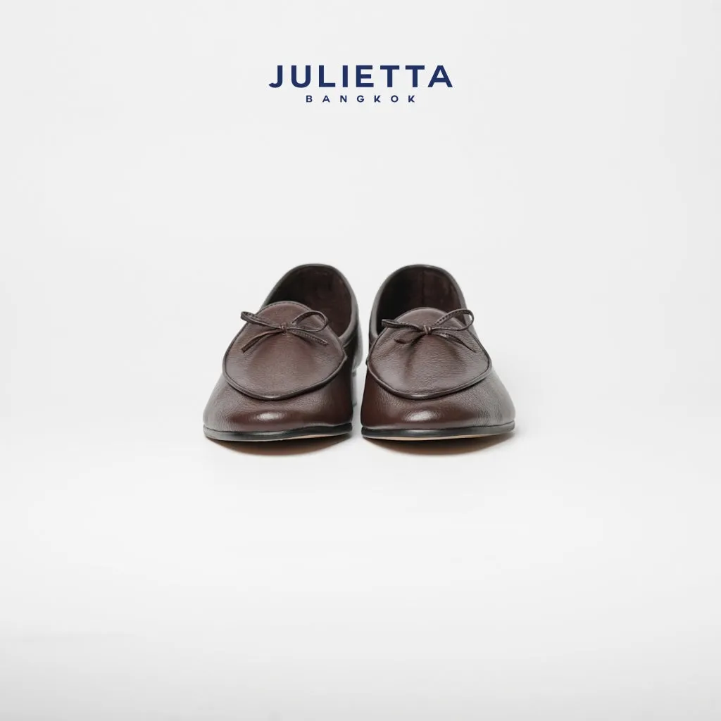 JULIETTA - String Belgian Loafer Calfskin Brown (Unlined)