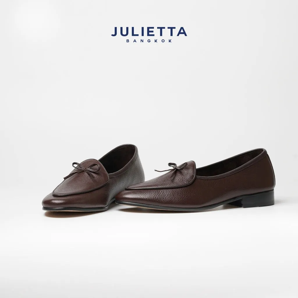 JULIETTA - String Belgian Loafer Calfskin Brown (Unlined)