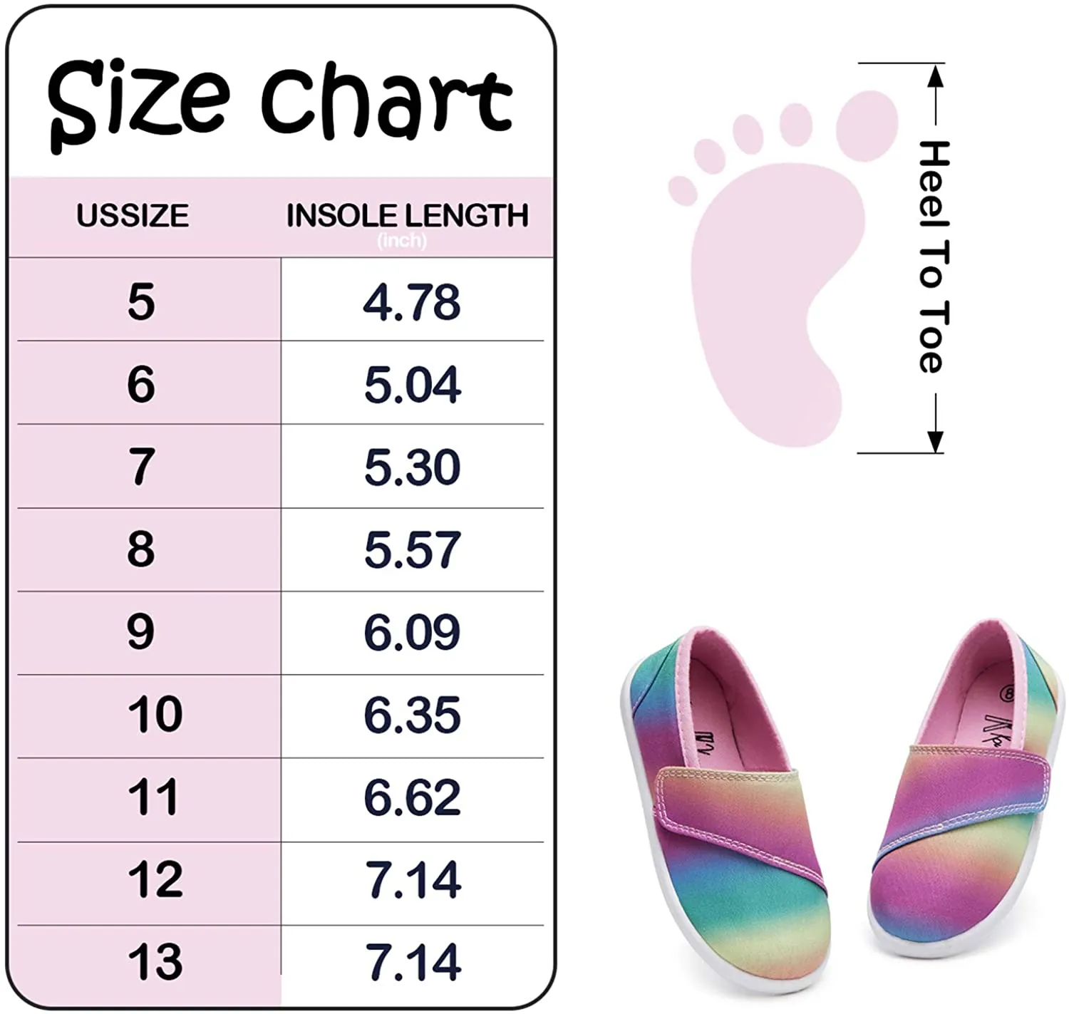 K KomForme Toddler Girls Sneakers Slip On Moccasins Casual Canvas Shoes Kid's Lazy Loafers Shoes