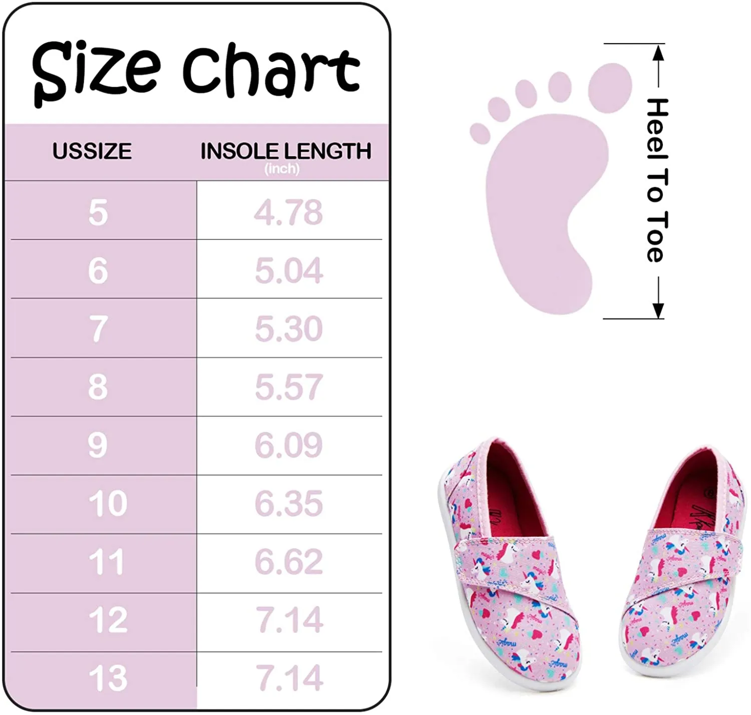 K KomForme Toddler Girls Sneakers Slip On Moccasins Casual Canvas Shoes Kid's Lazy Loafers Shoes