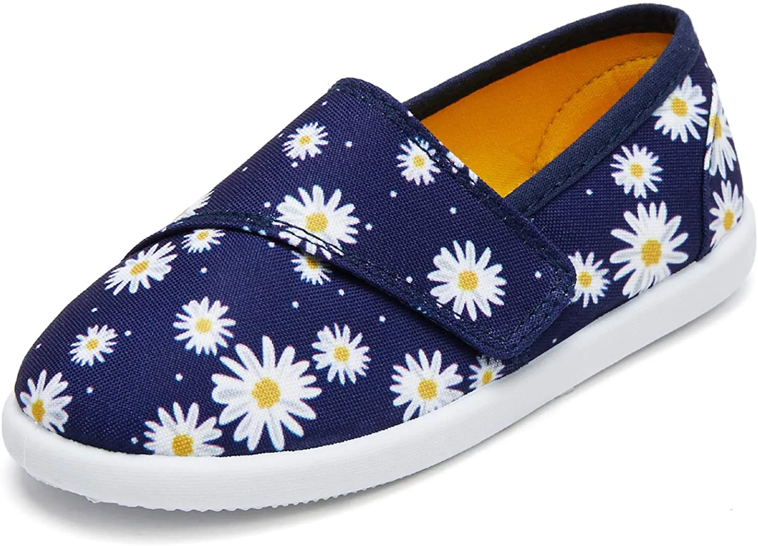 K KomForme Toddler Girls Sneakers Slip On Moccasins Casual Canvas Shoes Kid's Lazy Loafers Shoes