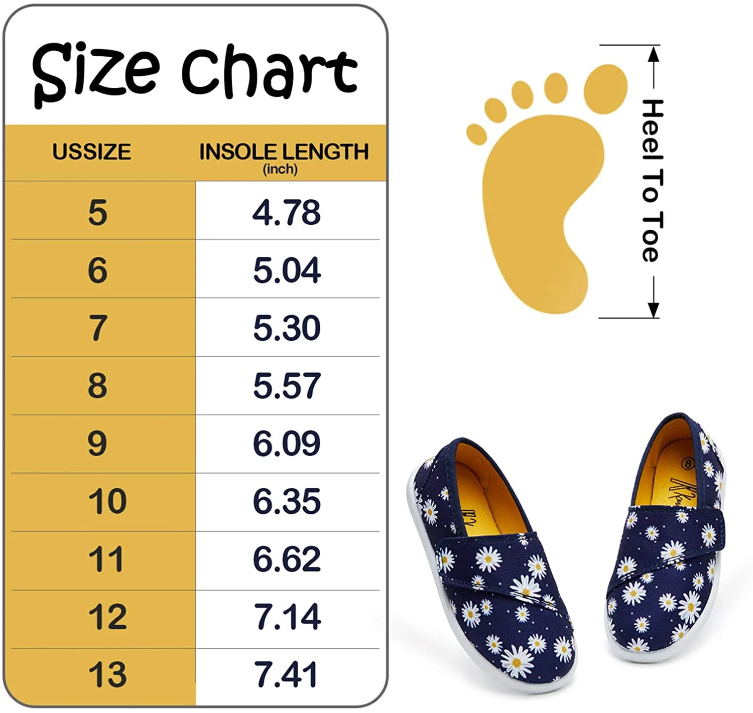 K KomForme Toddler Girls Sneakers Slip On Moccasins Casual Canvas Shoes Kid's Lazy Loafers Shoes