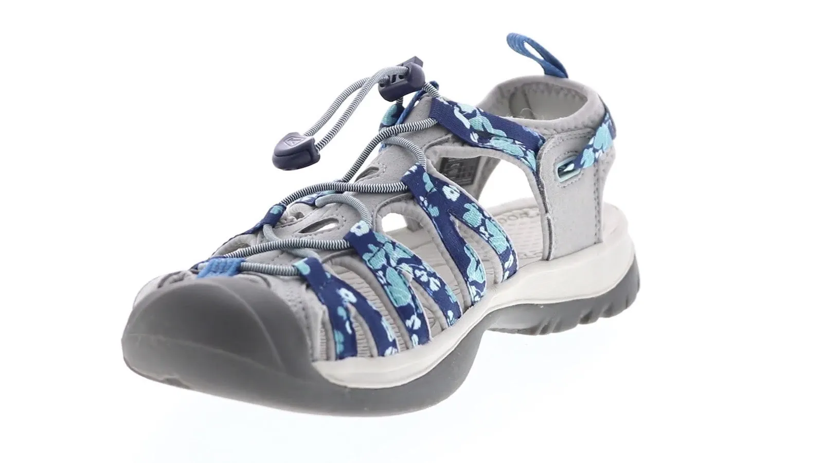 Keen Whisper 1026249 Womens Gray Canvas Slip On Sport Sandals Shoes