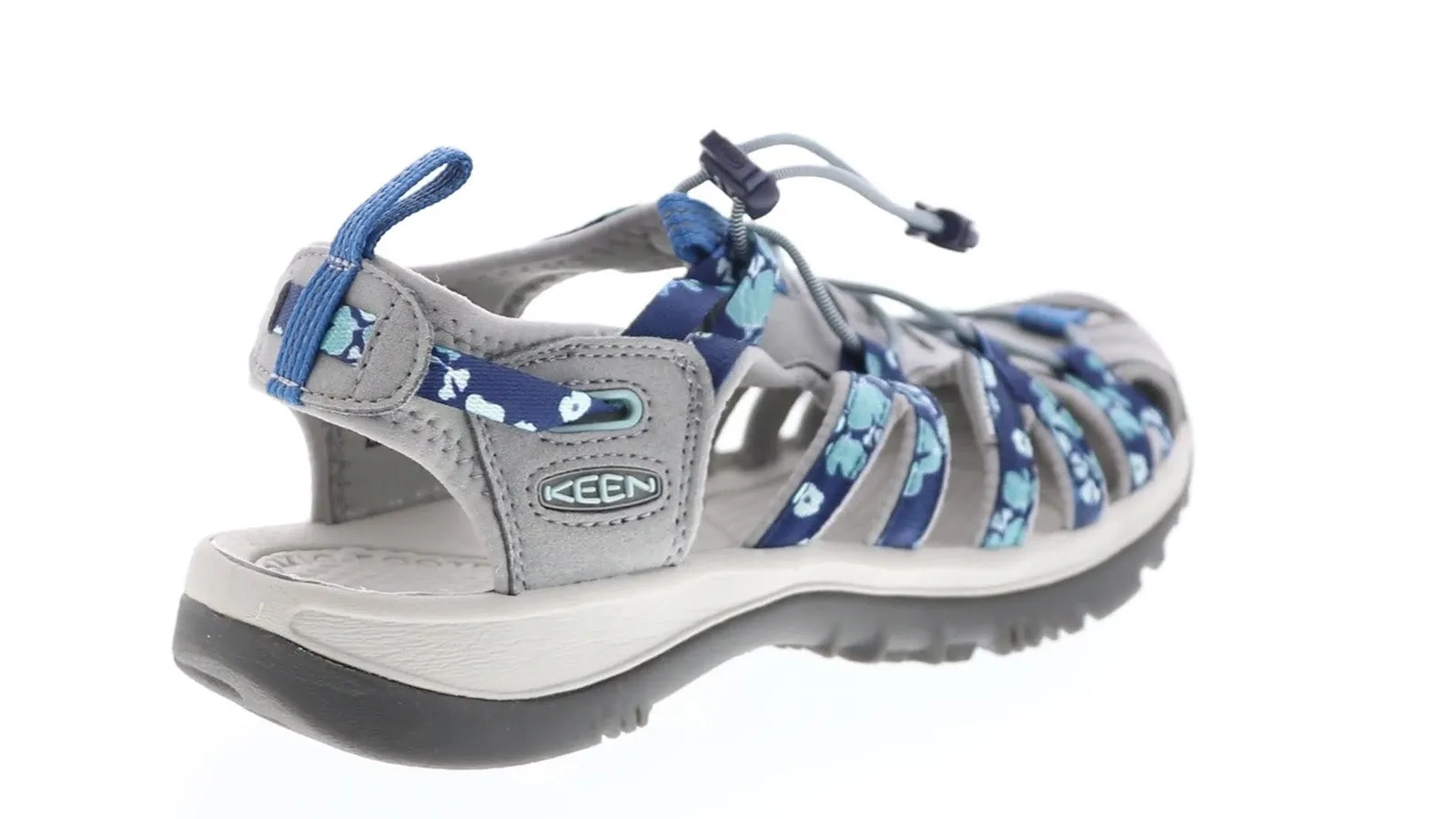 Keen Whisper 1026249 Womens Gray Canvas Slip On Sport Sandals Shoes
