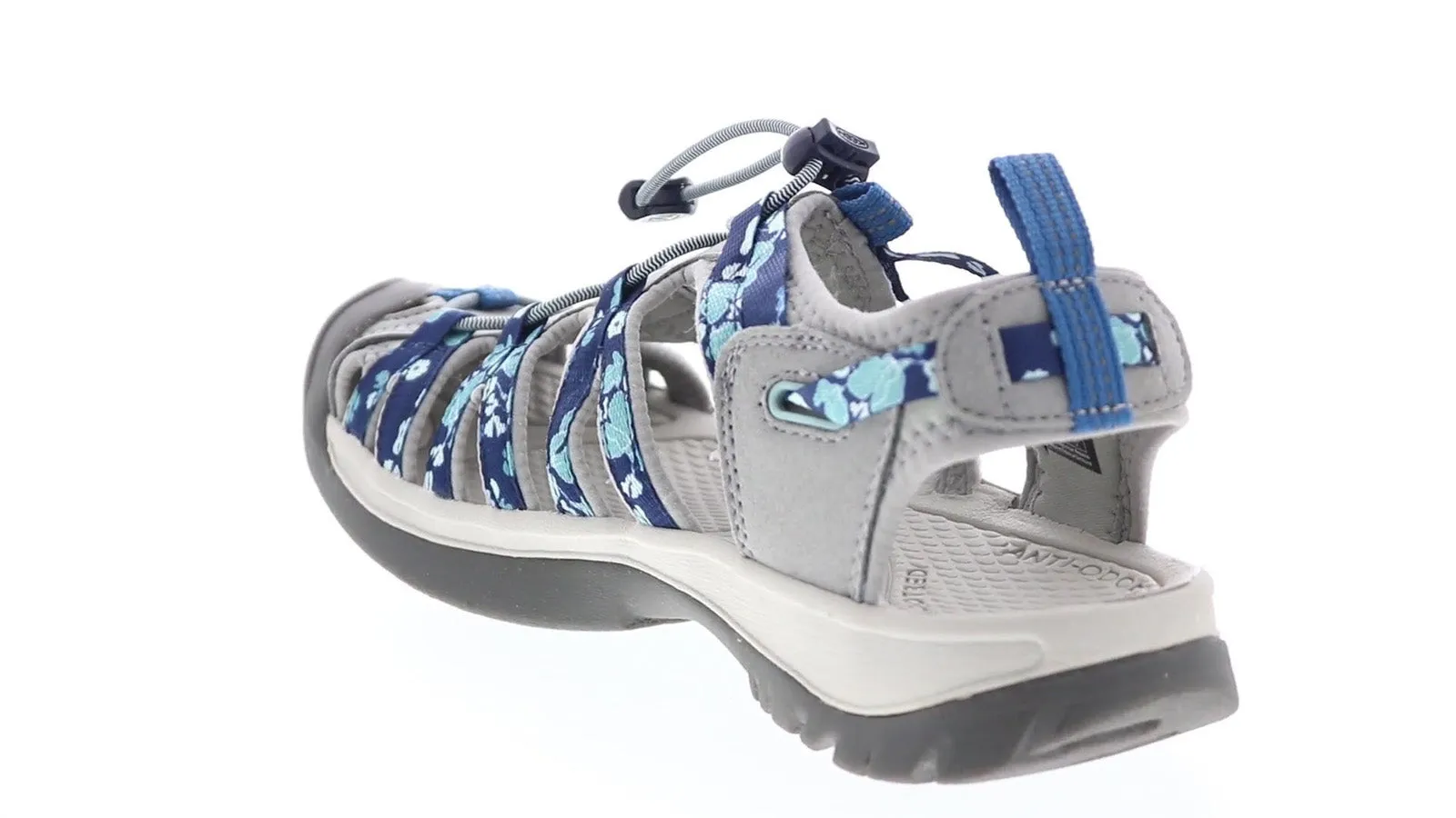 Keen Whisper 1026249 Womens Gray Canvas Slip On Sport Sandals Shoes