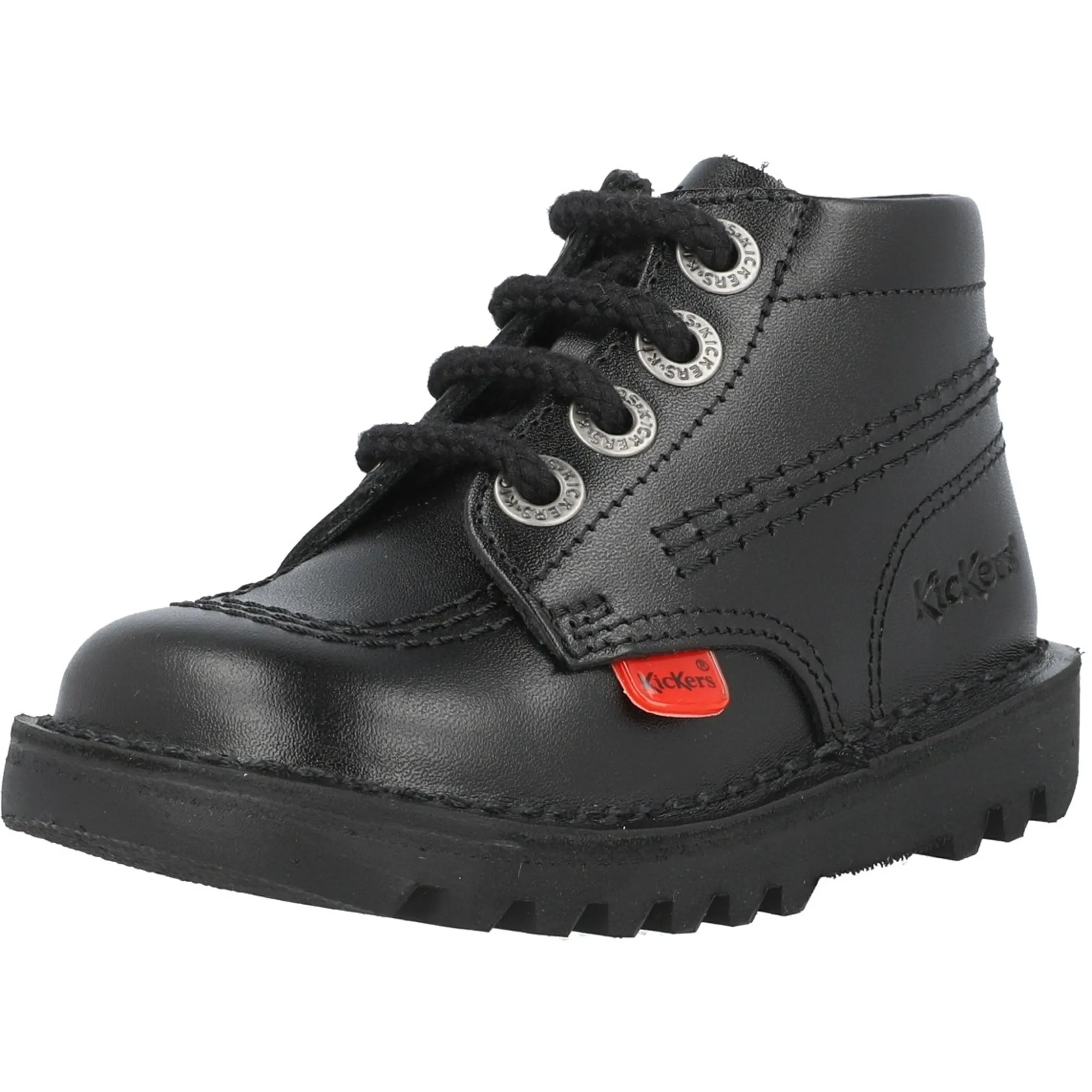 Kickers Kick Hi Zip Black Kids Shoes
