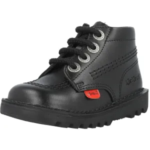 Kickers Kick Hi Zip Black Kids Shoes