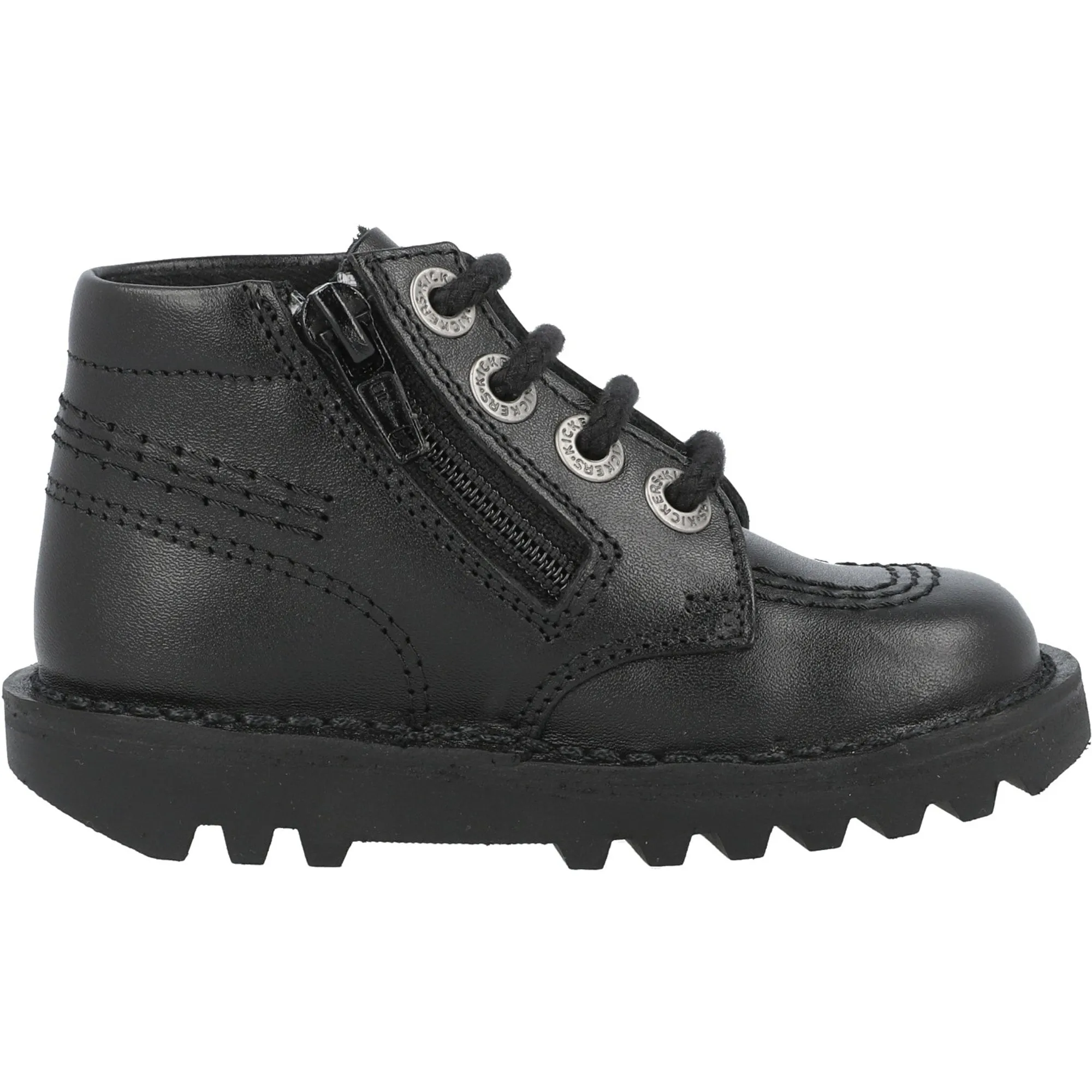 Kickers Kick Hi Zip Black Kids Shoes